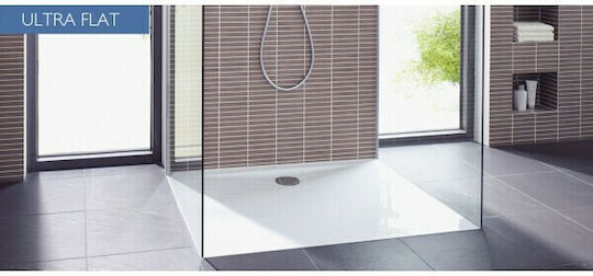 Ideal Standard Semicircular Acrylic Shower White Ultra Flat 100x100x4cm