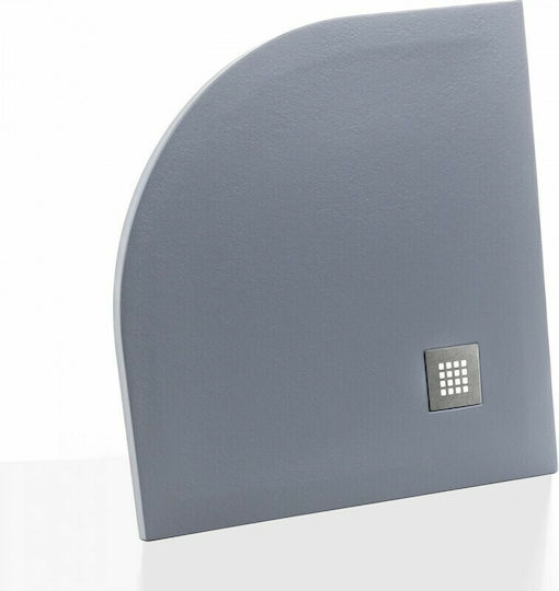 Karag Semicircular Artificial Stone Shower Cemento Pietra 90x90x2.5cm