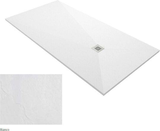 Karag Rectangular Artificial Stone Shower Bianco Pietra 70x100x2.5cm