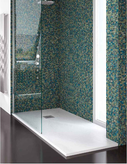 Karag Pietra PR70142BI Rechteckig Künstlicher Stein Dusche x140cm Bianco