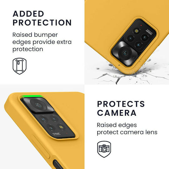 KWmobile Rubberized Back Cover Σιλικόνης Mango (Redmi Note 11 Pro)