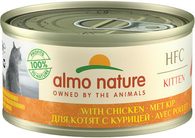 Almo Nature HFC Nasses Katzenfutter für Katze in Dose mit Huhn 70gr