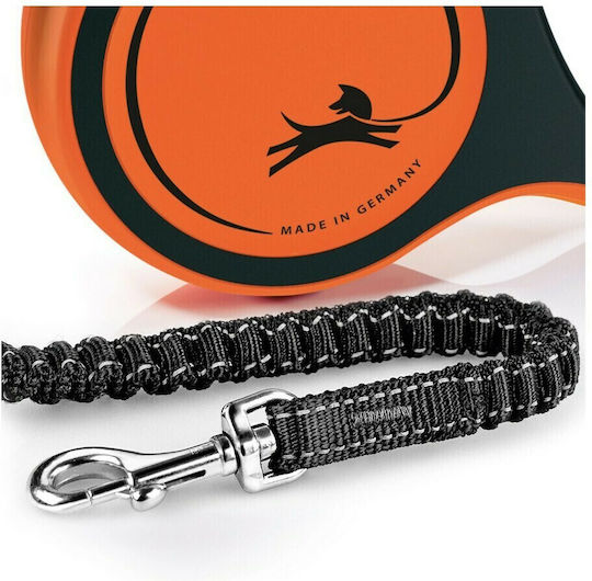 Flexi Πτυσσόμενο Λουρί/Οδηγός Σκύλου Ιμάντας Xtreme Medium σε Πορτοκαλί χρώμα 5m έως 25kg