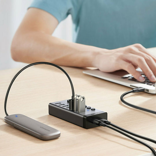Ugreen Charging Stand with 7 USB-A Ports and Cable USB-C Power Delivery in Gray color (CM481)