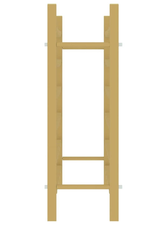 vidaXL Wandmontiert Weinkeller Metallisch für 36 Flaschen Gold 65x22x58.5εκ.