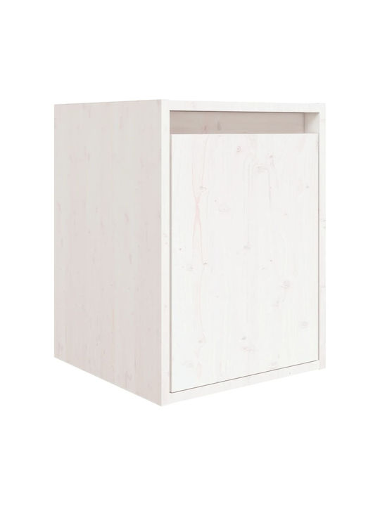 Wooden Living Room TV Unit White L100xW30xH35cm