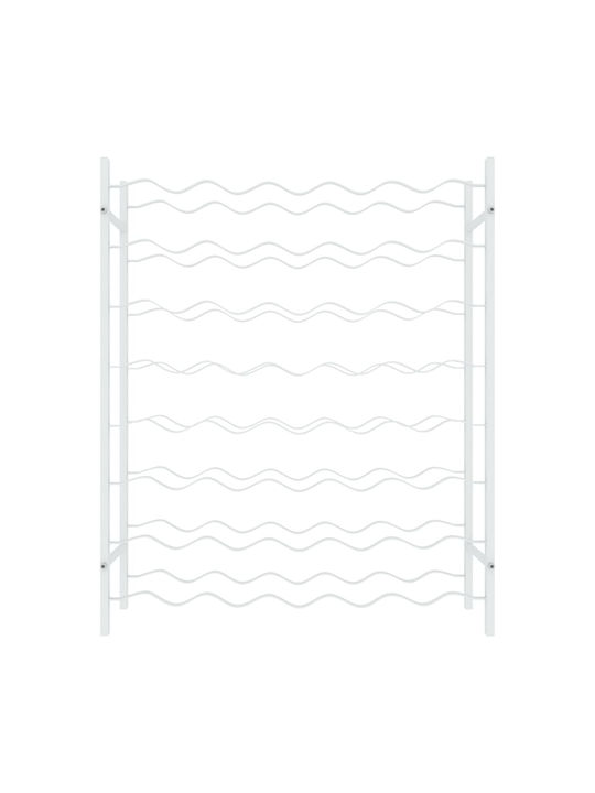 vidaXL Freistehend Weinkeller Metallisch für 48 Flaschen Weiß 65x30x80εκ.