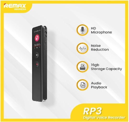 Remax Диктофон RP3 с Вътрешна Памет 16GB