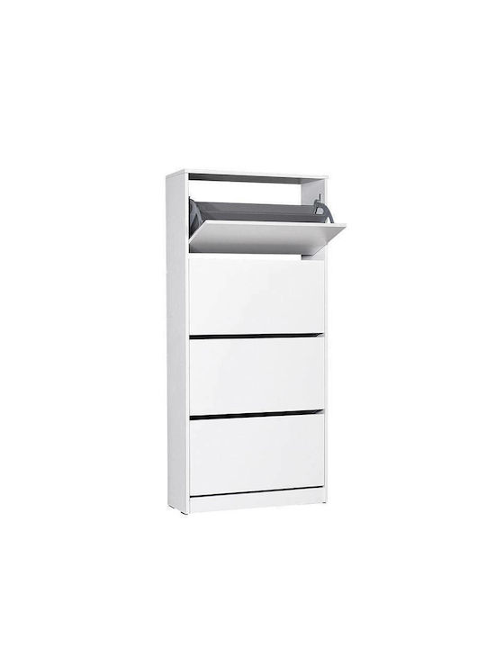 Suport pentru pantofi Flat Duo cu 4 Rafturi Alb L73xW26xH157cm