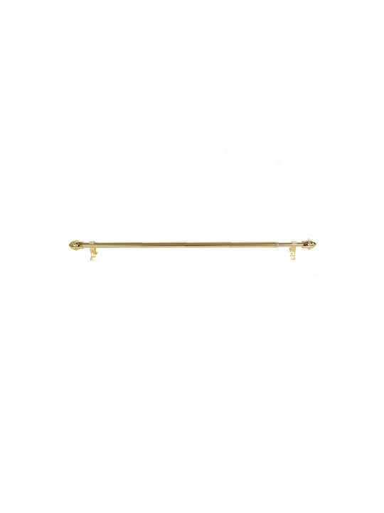 Import Hellas Extendable Metallic Curtain Pole Briz-Briz Single Φ12mm 85-135cm GOLD