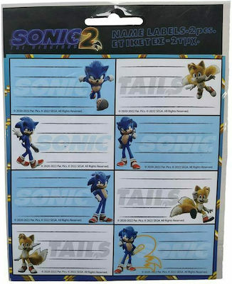 Gim Ετικέτες Τετραδίων Sonic 16τμχ