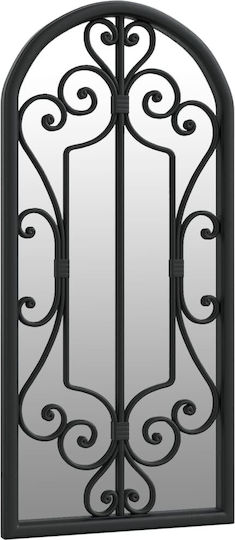 vidaXL Oglindă de Perete cu Negru Ramă din Metalic 100x45cm 1buc