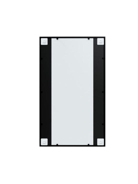 vidaXL Oglindă de Perete cu Negru Ramă din Metalic 100x60cm 1buc