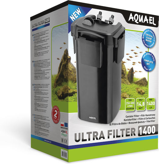 Aquael Aquarium Filter für Aquarien mit einer Kapazität von bis zu 500Es