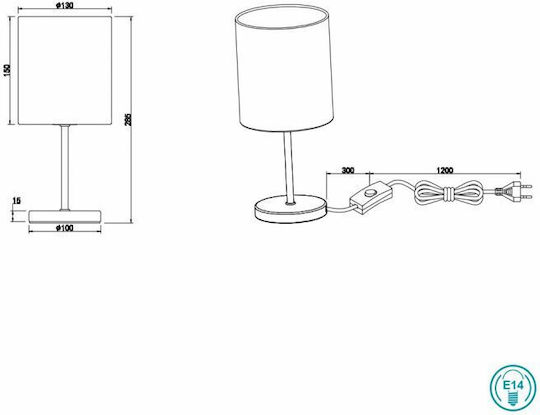 Trio Lighting Jerry Μεταλλικό Πορτατίφ για Ντουί E14 Trio Lighting Jerry Μεταλλικό Πορτατίφ για Ντουί E14