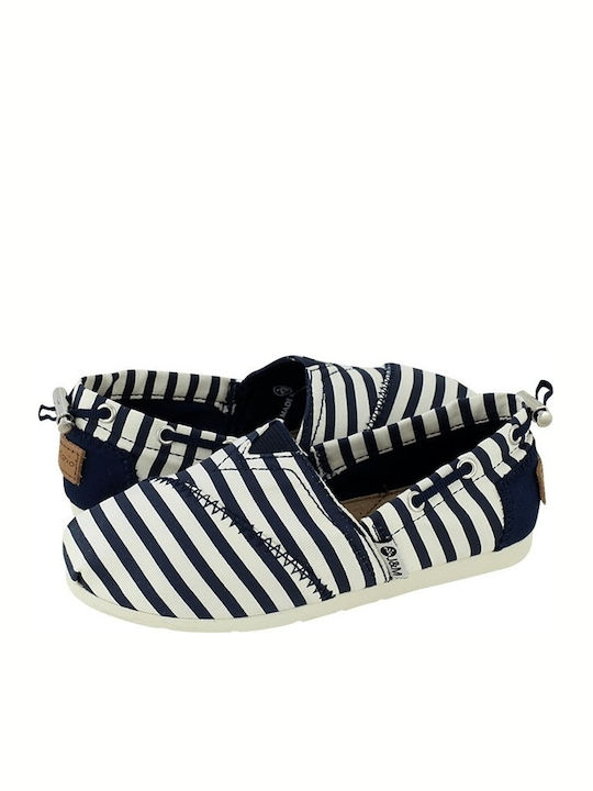 J&M ESPADRILLE 61536C NAVY/WHITE