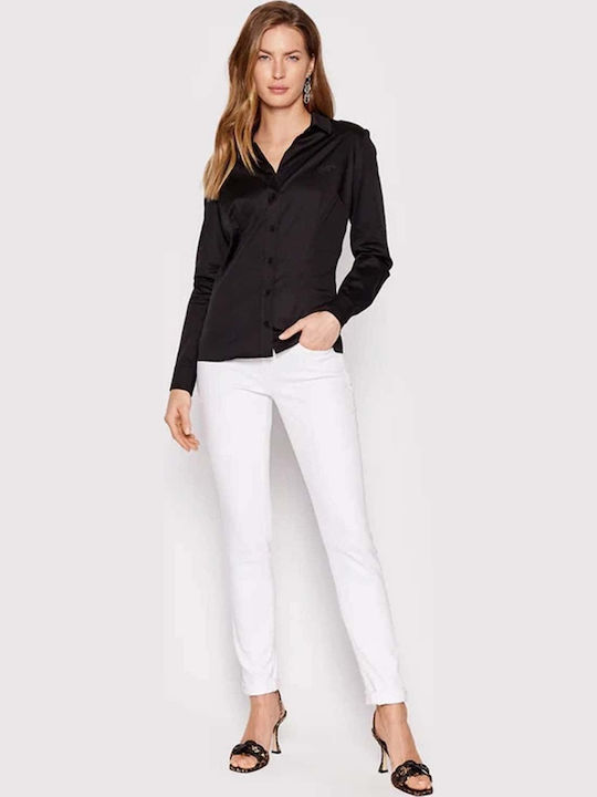 Women's Monochrome Long Sleeve Shirt Black