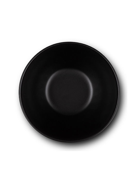 Nava Soho Classic Cereal Serving Bowl Round Ceramic Black with Diameter 14cm
