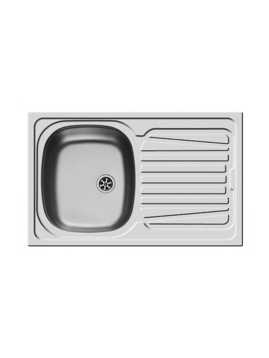 Pyramis Sparta 1B 1D 100125701 Drop-In Мивка Inox Сатен Ш79xД50см Сребрист