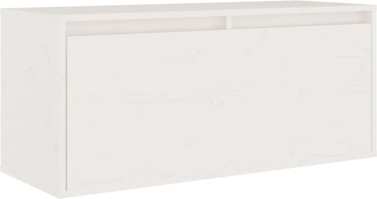 Wohnzimmer TV-Einheit Weiß L220xB30xH140cm