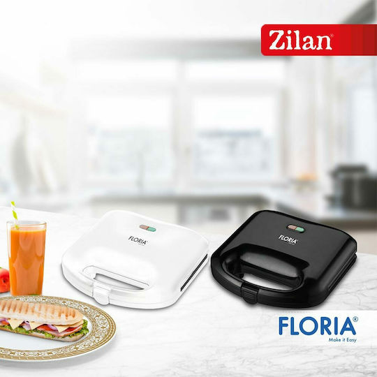 Zilan Τοστιέρα για 2 Τοστ 750W Μαύρη