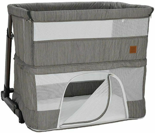 Bebe Stars Wiege-Park Side To Side Plus mit Matratze, Seitlicher Öffnung und Rädern Beige