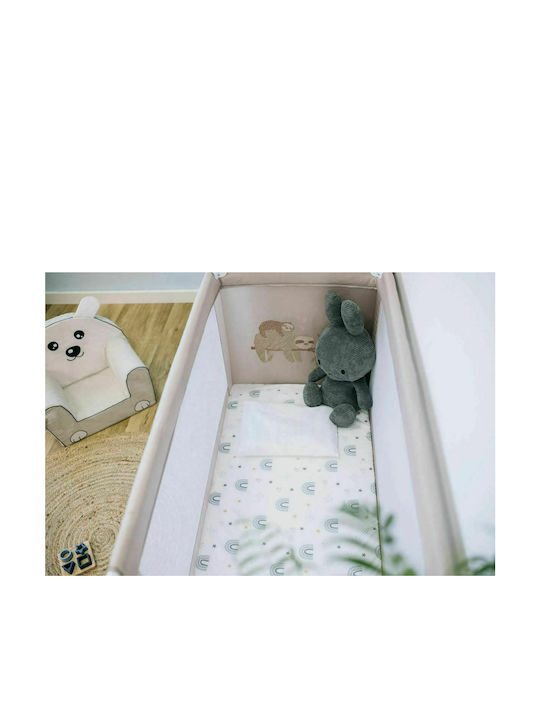 FreeOn Playpen with Mattress Beige 120x60cm