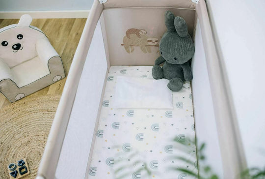 FreeOn Loc de joacă cu Saltea Bej 120x60cm