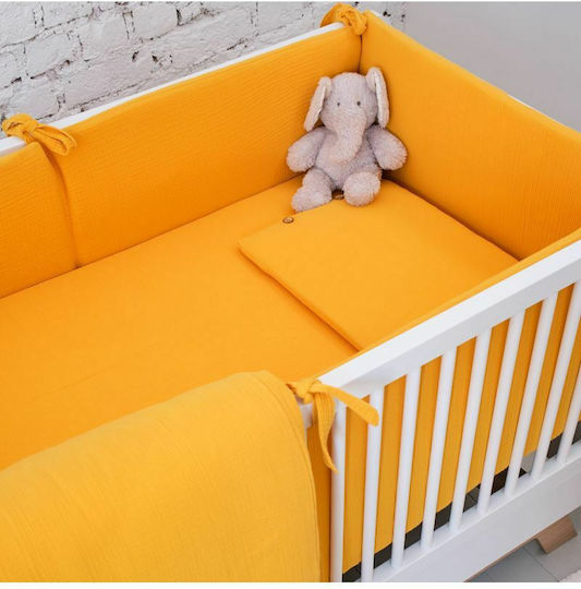 Funna Baby Crib Bumpers Classic Inside Yellow 41x192cm