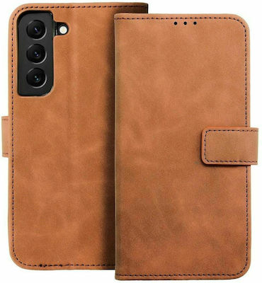 Forcell Tender Synthetic Leather Book Brown (Galaxy S22 Ultra 5G)