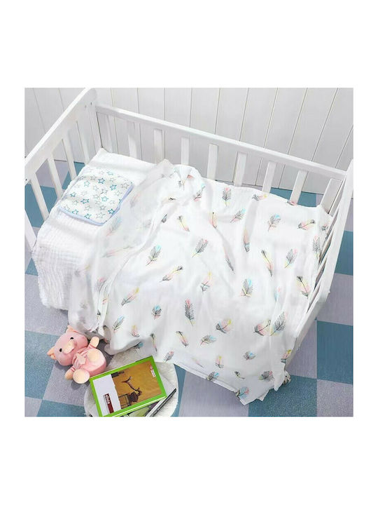 Morven Muslin Swaddle Blanket Ecru 120x120cm 22003