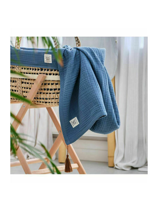 Funna Baby Muslin Changing Pad Petrol 80x80cm.