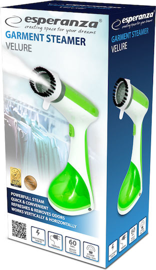 Esperanza Garment Steamer Hand 1400W with Tank 220ml Green