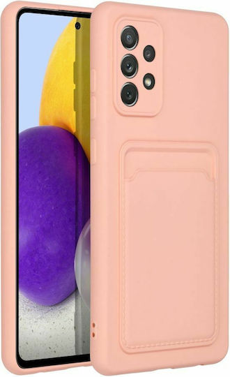 Forcell Back Cover Silicone with Card Slot Coral (Galaxy A72)