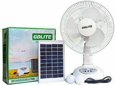 GDLite Ηλιακό σύστημα με Ανεμιστήρα με 2 Λάμπες και Φόρτιση USB GD-8019
