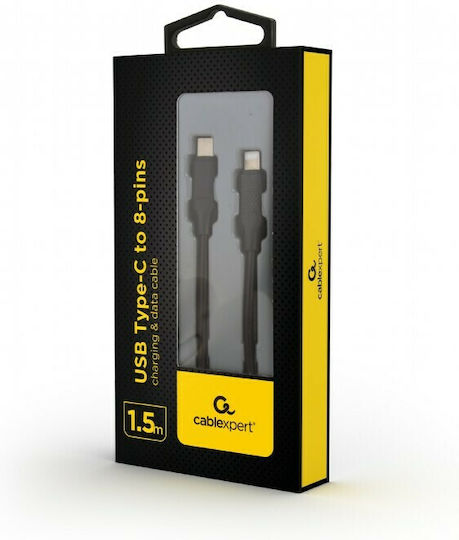 Cablexpert USB-C to Lightning Cable Μαύρο 1.5m (CC-USB2CM8PM-1.5M)