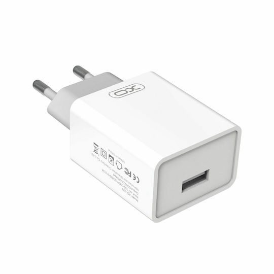 XO Φορτιστής Χωρίς Καλώδιο με Θύρα USB-A Λευκός (L93)