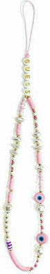 Guess Shell Beads Wrist Strap for Mobile Pink