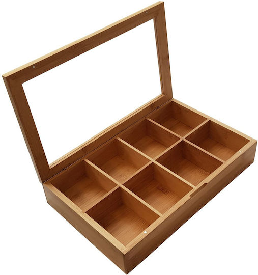Westmark Tea Storage Box with Lid Wooden Brown 31.8x19.8x6.3cm 1 Pieces