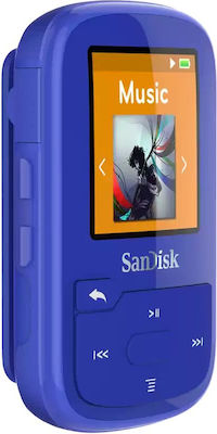 Sandisk Clip Sport Plus MP3 Player (32GB) με Οθόνη TFT 1.44" Μπλε
