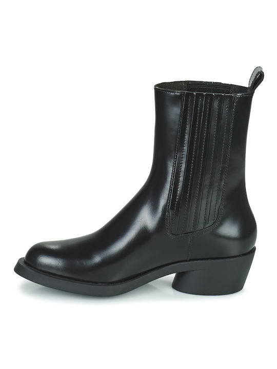 Bonnie Leder Stiefeletten Damen Schwarz