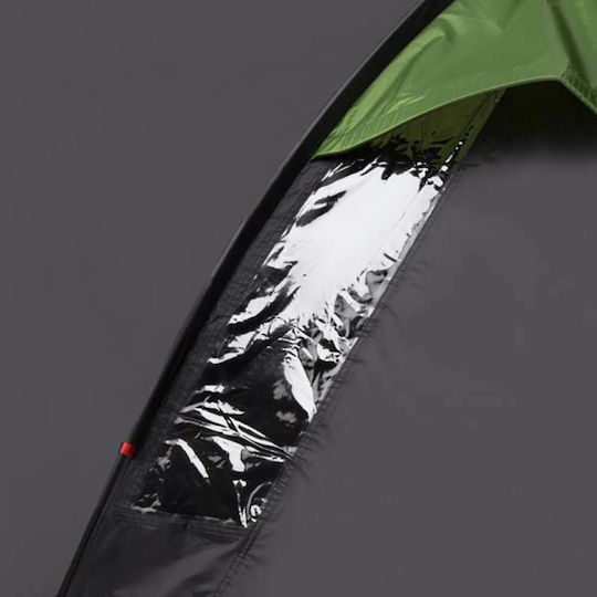 Nils Trekker Camping Tent Tunnel Mountaineering Green with Double Cloth 4 Seasons for 4 People Waterproof 3000mm 340x240x130cm