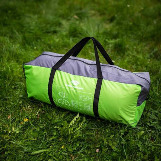 Nils Highland Winter Camping Tent Green with Double Cloth for 6 People 570x210x200cm