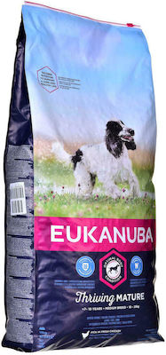 Eukanuba Thriving Mature Medium Breed 15kg Hrană Uscată pentru Câini Seniori de Rase Medii cu Pui