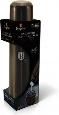 Berlinger Haus Metallic Line Shine Stainless Steel Thermos Bottle 1L Black