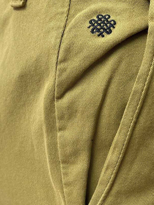 Ανδρικό Παντελόνι Chino Ελαστικό Regular Fit Πράσινο
