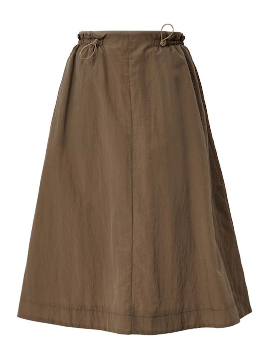 Midi Skirt Cloche Brown