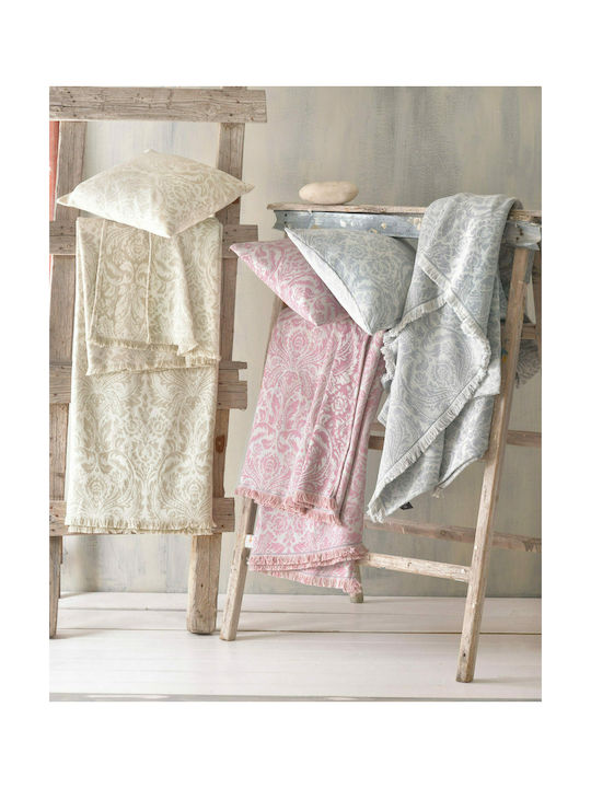 Rythmos Decorative Pillow Case Beatris 100% Cotton Ecru / Beige 40x40cm