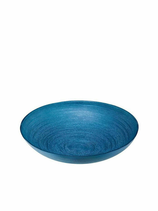 HFA Fruit Bowls & Basket Glass 1 Level Blue 40x40εκ.