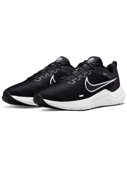 Nike Downshifter 12 Bărbați Pantofi sport Alergare Negru / Alb / Gri Fumuriu Închis / Platinum Pur